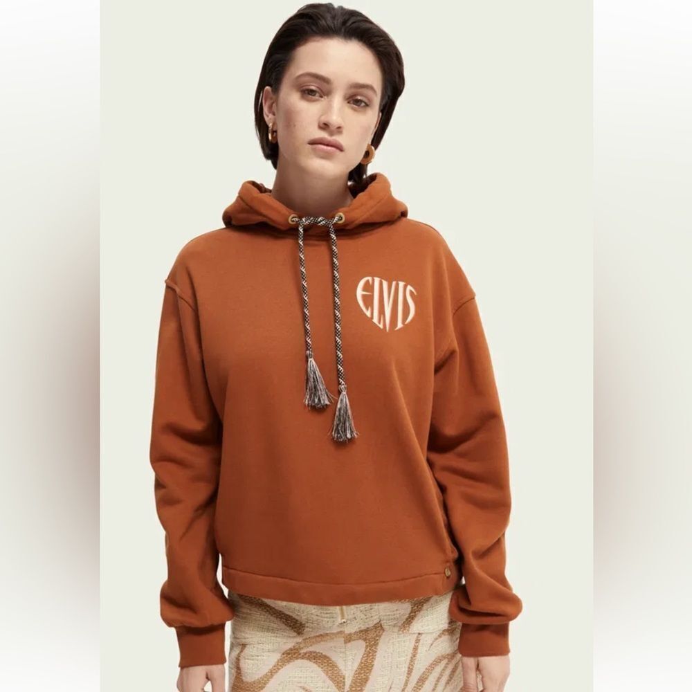 SCOTCH & SODA Elvis Graphic Organic Cotton Hoodie S